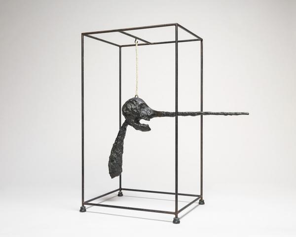 Alberto Giacometti, Nose (Le nez), 1947 (cast 1949).  Bronze, wire, rope, and steel, 81 x 71.4 x 39.4 cm.  Solomon R.  Guggenheim Museum, New York, 66.1807.  © 2017 Artists Rights Society (ARS), New York/ADAGP/FAAG, Paris