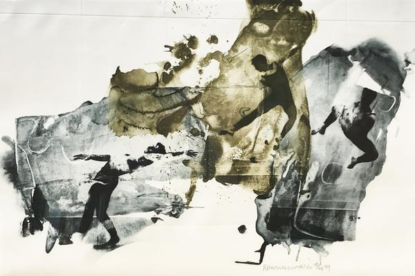 Robert Rauschenberg, Ace from Ruminations, 1999, photolithograph.  Mattatuck Museum, Waterbury, Connecticut; Purchase, Acquisition Fund, 2017.12.1.  