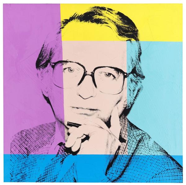 Andy Warhol, Portrait of Karl Ludwig Schweisfurth.  1980.  Oil and silkscreen on canvas, 102 x 101,5 cm (40.1 x 39.9 in) Estimate: € 80.000-100.000