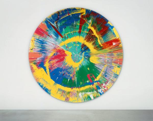 Damien Hirst’s Beautiful mis-shapen purity clashing excitedly outwards painting (1995)