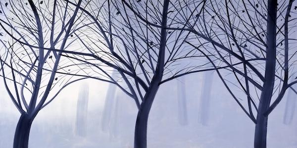 Alex Katz (American, born 1927).  Winter Landscape 2, 2007.  Oil on linen.  120 x 240 inches.  Purchase with funds from Alfred Austell Thornton in memory of Leila Austell Thornton and Albert Edward Thornton, Sr., and Sarah Miller Venable and William Hoyt Venable.  Courtesy of Richard Gray Gallery, Chicago and New York.