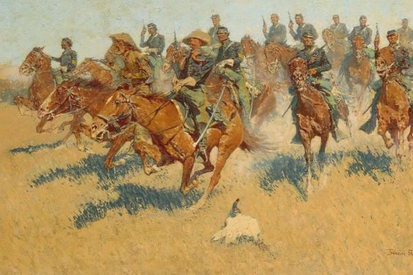 Frederic Remington (American, 1861-1909).  On the Southern Plains (detail), 1907.  Oil on canvas, 30 1/8 x 51 1/8 in.  (76.5 x 129.9 cm).  The Metropolitan Museum of Art, New York, Gift of Several Gentlemen, 1911 (11.192)