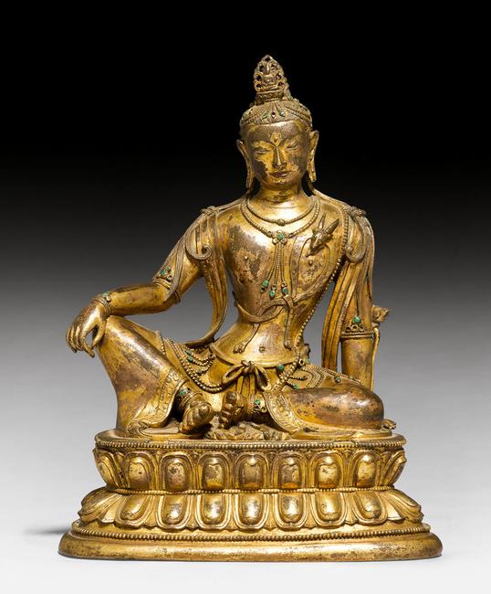 A Rare and Distinguished Image of Avalokiteshvara China, c.  18th century, Qing Dynasty, Kangxi Style 15 1/2 cm.  