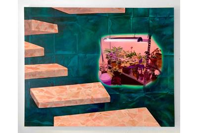 Kelsey Shwetz Stairs, 2021 Oil on canvas 48 x 60 inches