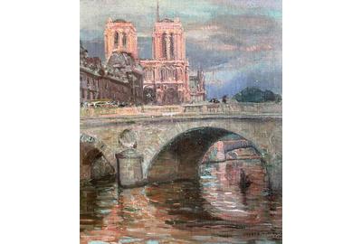 "Pont St.  Michel" by Joseph Kleitsch