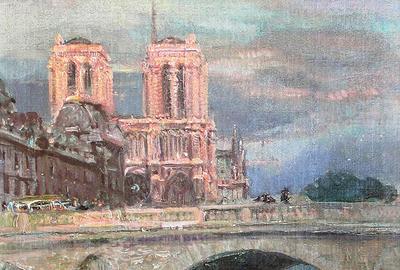 "Pont St.  Michel" by Joseph Kleitsch