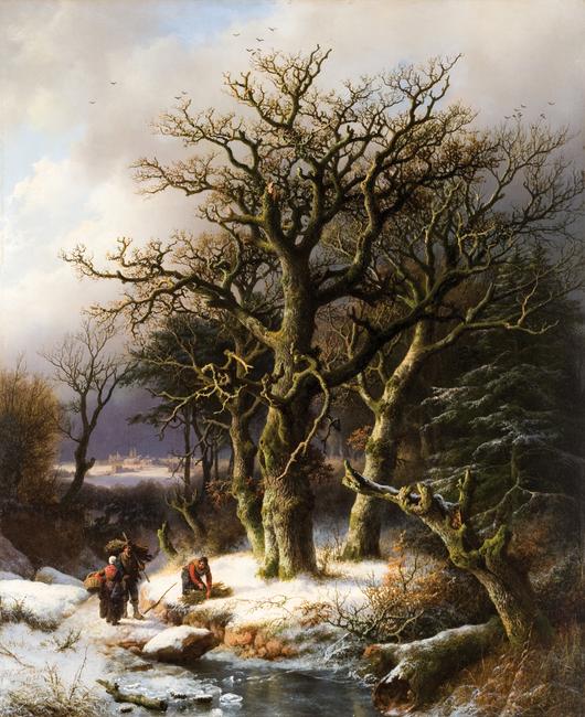 Winter landscape by 19th Century Dutch/German artist Barend Cornelis Koekkoek sells for $132,000 at Eldred's Americana + Paintings Auction