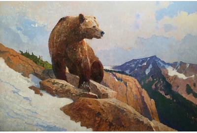 Bob Kuhn (1920-2007), All He Surveys, acrylic on board, 24 x 36, Estimate: $100,000-$200,000