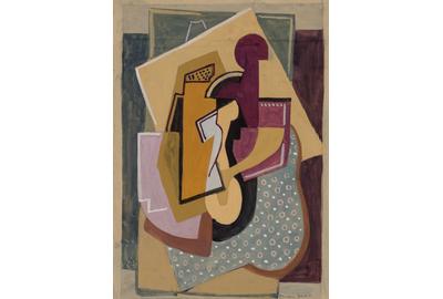 Blanche Lazzell (1878-1956), Abstract Composition No.  6, 1928, Gouache on paper laid to illustration board.  Est.  $8,000-12,000.