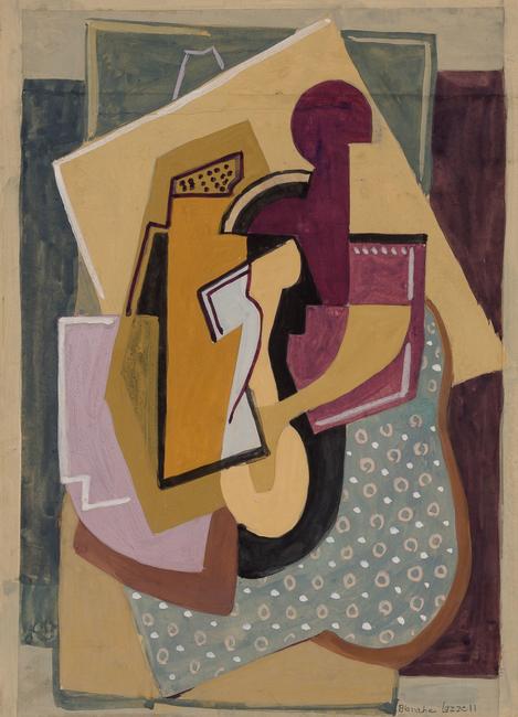 Blanche Lazzell (1878-1956), Abstract Composition No.  6, 1928, Gouache on paper laid to illustration board.  Est.  $8,000-12,000.