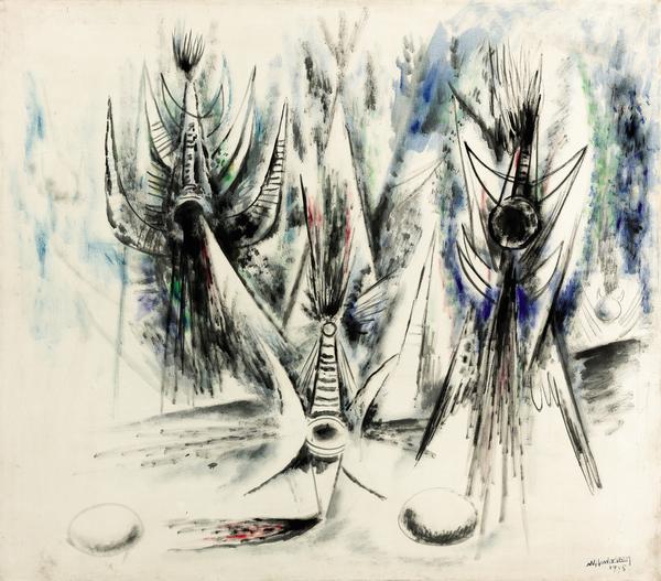 Wifredo Lam, Les Oiseaux voilès, 1945