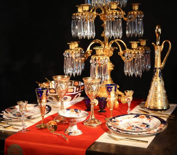 A table-setting set the stage for "You're Invited: The Art of Dining" at Lark Mason Associates 