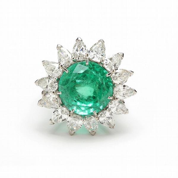 This Colombian Emerald and Diamond Ring is being offered at auction by Leland Little Auctions on June 12, 2015, with online bidding available on Invaluable.com.