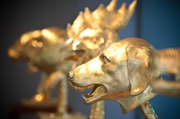 Ai Weiwei’s Circle of Animals/Zodiac Heads: Gold at the Longhouse Reserve in East Hampton, NY