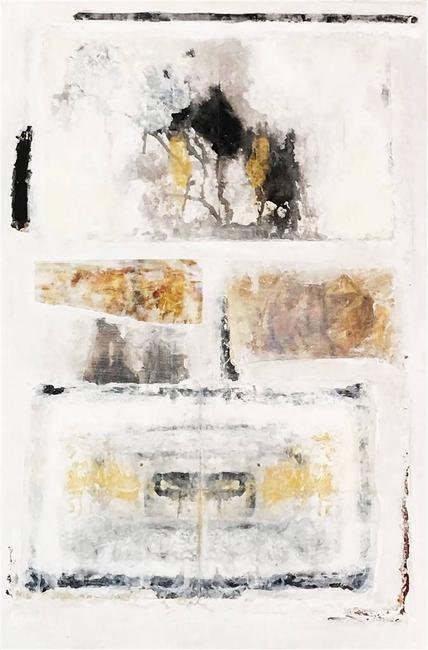 Lorena Becerra,Rorschach Test 2, Mixed Media on Canvas, 35.5'' x 24''