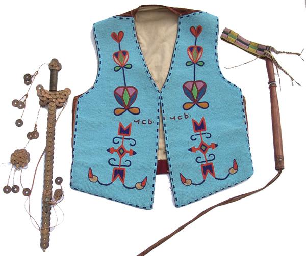 Historic fully-beaded Cree-made Native American Hopi vest with traditional floral motif (est.  $10,000-$20,000).