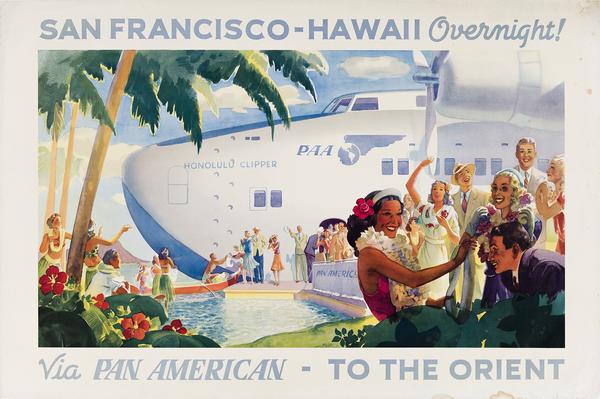 Paul George Lawler, San Francisco – Hawaii Overnight / Via Pan Am, 1939.  Estimate $10,000 to $15,000.