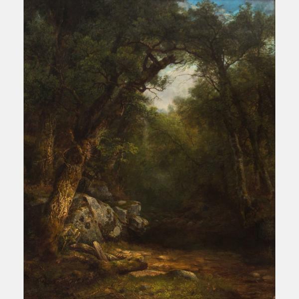 Lot 24a- Asher Brown Durand (1796-1886) Butternut Tree, Study from Nature, Lake George, New York, Oil on Canvas