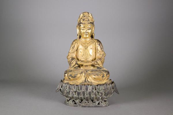 Lot 269: Rare and Important Ming Period Gilt Buddha (High Estimate: $75,000)