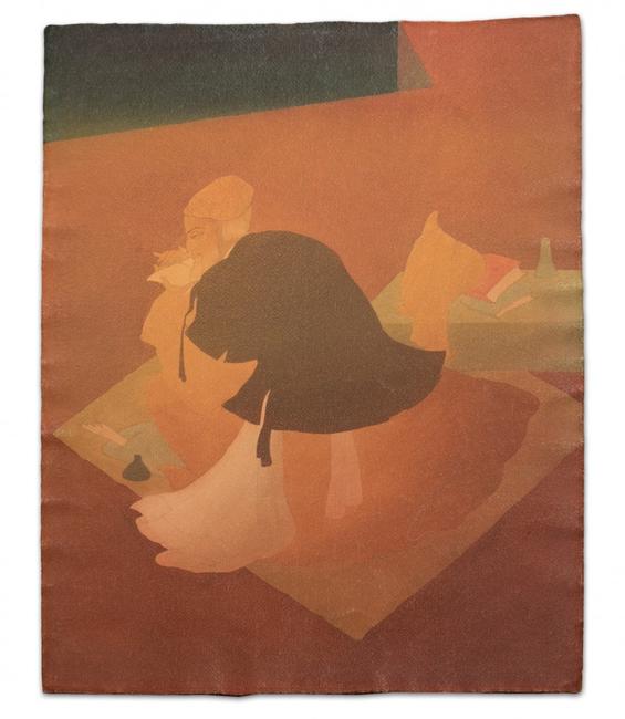 Watercolor painting signed by Pakistani artist Abdur Rahman Chughtai (1897-1975), titled Poetic Expressions, from the private collection of the artist's son (est.  $30,000-$50,000).