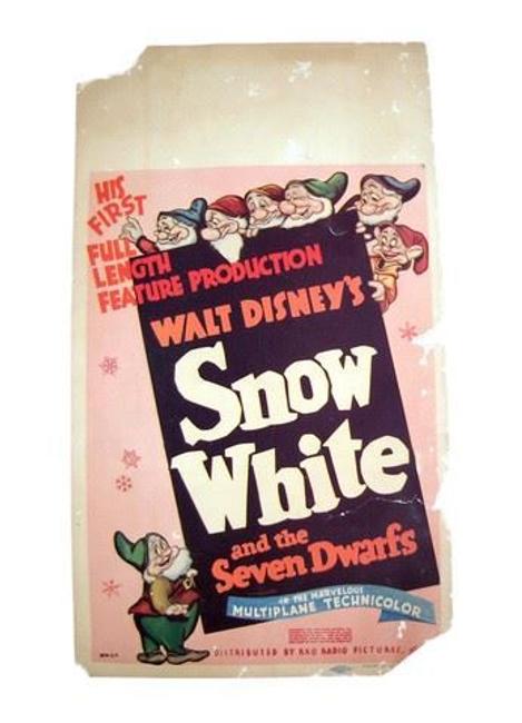 This exceedingly rare mini window card from the 1937 Disney classic film Snow White & the Seven Dwarfs is estimated to bring $5,000-$8,000.