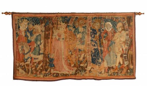 This early 16th century German Gothic tapestry panel finished at $48,380.  It was the top lot at Ahlers & Ogletree's spring estates auction held April 30-May 1 in Atlanta, Georgia.