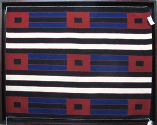 Second Phase Navajo chief's blanket, made by Navajo weaver Albert Jackson, near Cove, Arizona, circa 1850s, framed (est.  $10,000-$20,000).