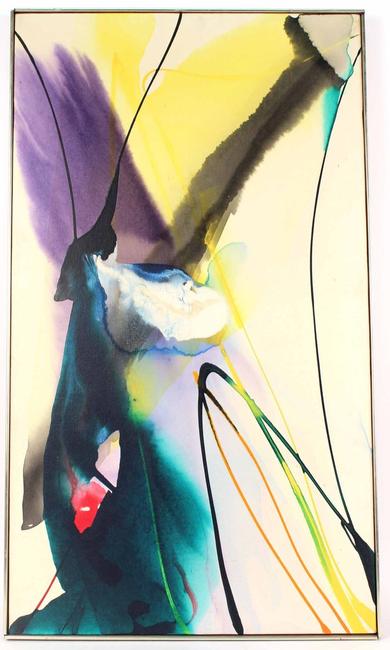 Acrylic on canvas abstract painting by Paul Jenkins (Am., 1923-2012), titled Phenomena Sleight of Hand, signed and dated 1969 (est.  $4,000-$6,000).