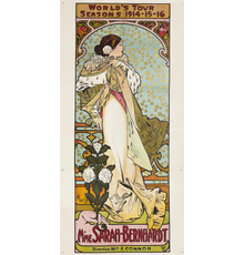 Alphonse Mucha, MME Sarah – Bernhardt / World’s Tour Seasons 1914 – 15 – 16.  Estimate $4,000 to $6,000.  