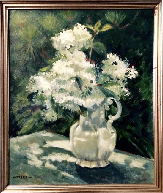 This lovely still life painting is one of more than 40 original artworks by the late regional artist Lucy Mustin Peters to be sold November 15th.