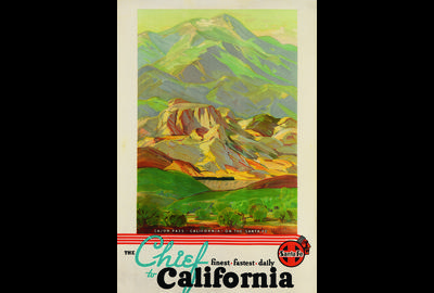 Hanson Puthuff, The Chief to California / Cajon Pass, circa 1936.  Estimate $2,000 to $3,000.  At auction October 27.