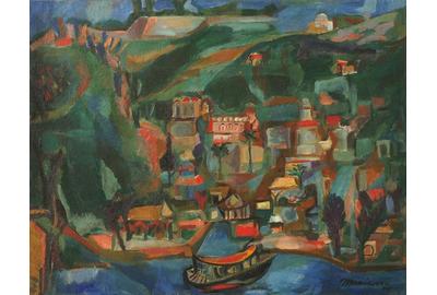 Mariano Rodriguez, Paisaje de Casablanca, 1943, oil on canvas, 28" x 36" 