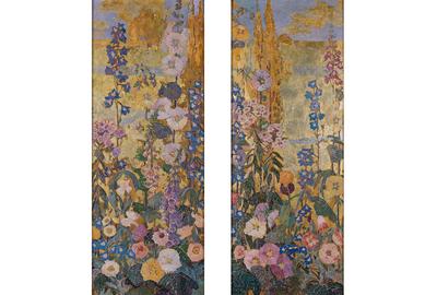 Mary Elizabeth Price, Flower Border I & 2.  Sold for a record $306,250.