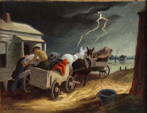 Thomas Hart Benton's "Missouri Spring." Madden Collection.