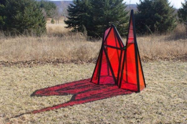 Red Rocks (from Alternative Landscape Components) (detail).  2006.  Acrylic and steel.  Four elements: 44 x 42 x 36"; 66 x 56 x 30"; 36 x 36 x 36"; 42 x 42 x 42" ©Dennis Oppenheim.  Courtesy Dennis Oppenheim Estate 