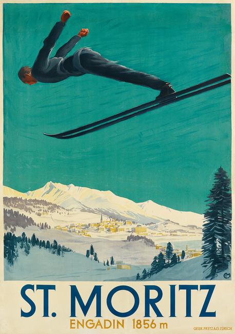 Carl Moos, St.  Moritz, 1924.  Estimate $12,000 to $18,000.