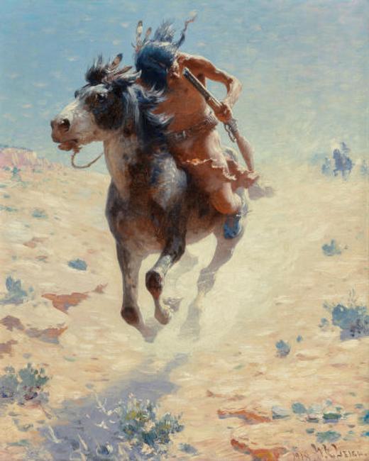 William Robinson Leigh’s iconic Indian Rider, 1918, is expected to exceed $400,000 on May 7, in Heritage Auctions’ spring American Art Auction in Dallas.