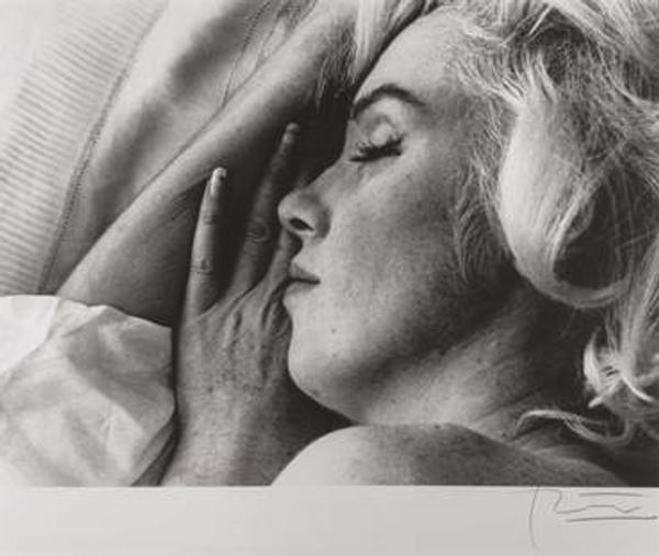 Bert Stern's Marilyn Monroe, Sleeping, 1962, sold for $10,625 at Heritage.