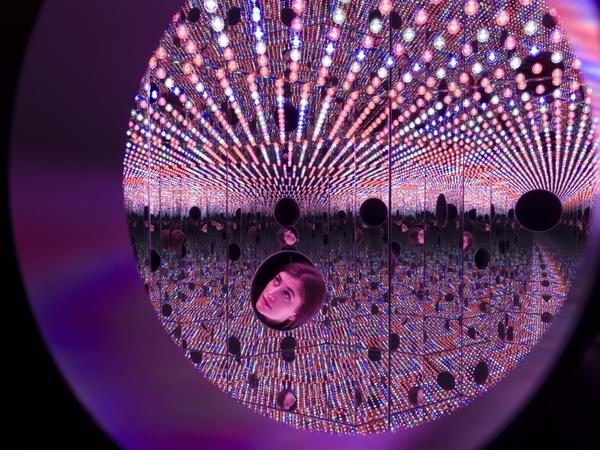 Yayoi Kusama, installation view of “Longing for Eternity” (2017) from last year’s exhibition at David Zwirner, New York.  