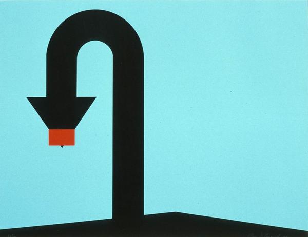 Allan D’Arcangelo, Dipped, 1967, Serigraph, 20 x 25 inches.  Gift of Mr.  and Mrs.  Samuel Dorsky.  Permanent Collection.  1972.1.4.64.