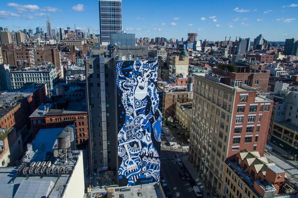 11 Howard hotel’s 150 foot-by-50-foot South-facing wall that celebrates the history and culture of SoHo