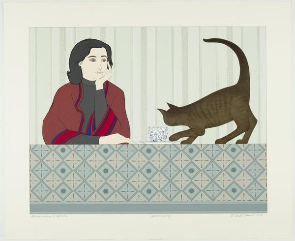 "Meditation and Minou," 1980, by Will Barnet.  (Will Barnet Trust/Licensed by VAGA, New York)