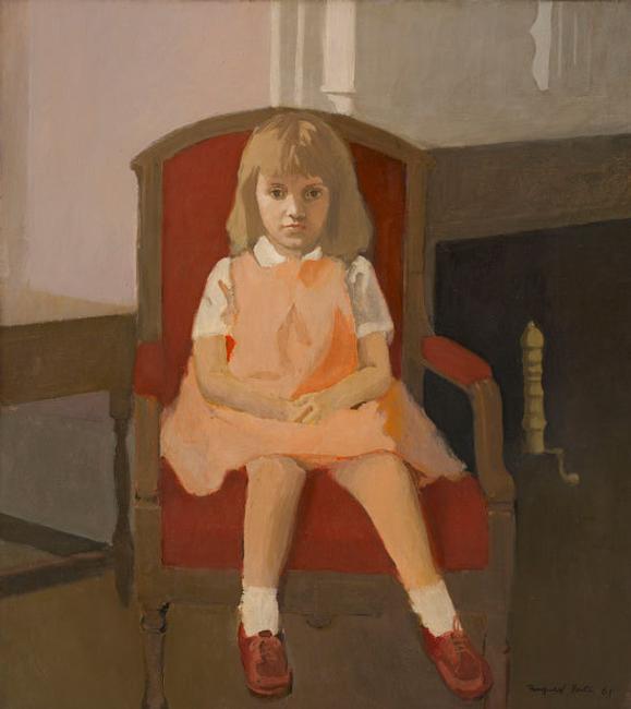 Fairfield Porter, Elizabeth in a Red Chair, 1961.  Gift of the Family of Fairfield Porter.  