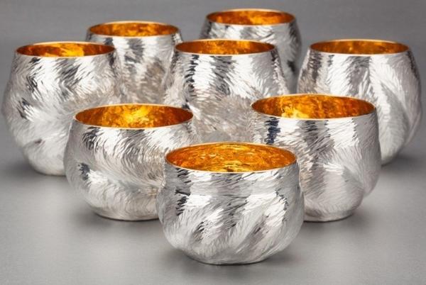 Wine Cups by Ndidi Ekubia, crafted using Britannia Silver.