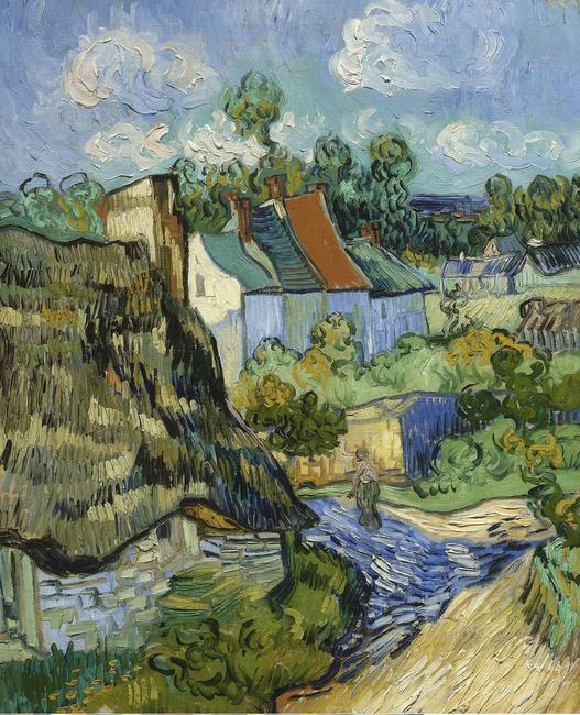 Vincent van Gogh (Dutch, 1853–1890), Houses at Auvers, 1890.  Oil on canvas, 75.6 x 61.9 cm.  Museum of Fine Arts, Boston, bequest of John T.  Spaulding Photograph © 2015 Museum of Fine Arts, Boston