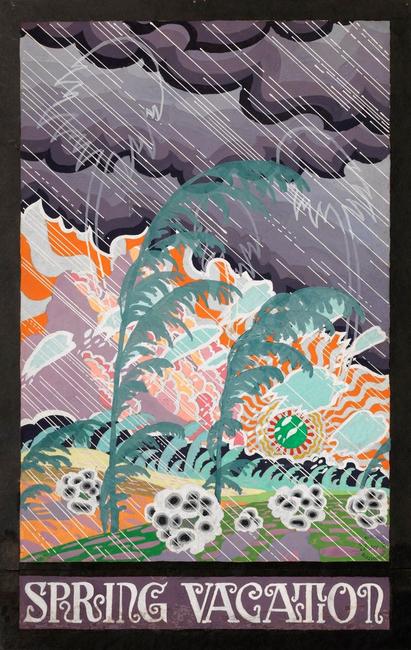 Charles Burchfield, Spring Vacation, 1915.  Gouache on paper, 25 x 16 inches.  DC Moore Gallery’s Armory Show booth, "Forgotten Nature," features Burchfield, Ralph Eugene Meatyard, Claire Sherman and Carrie Moyer .