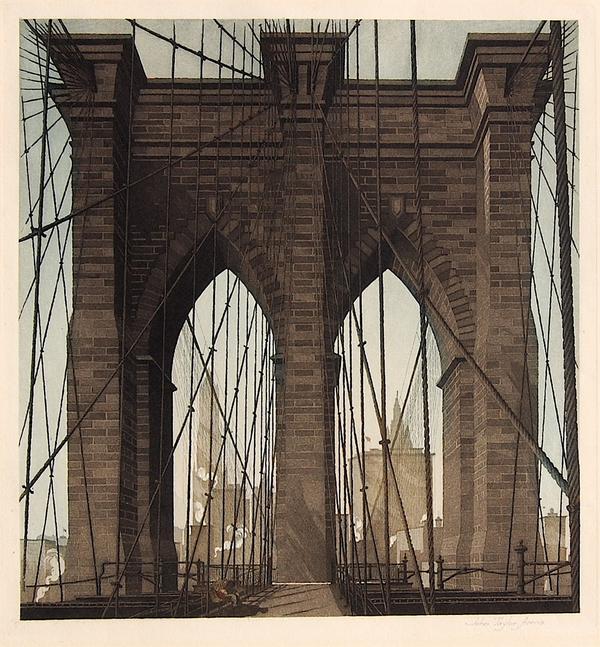 "Gates of The City", etching and aquatint, 1922 by John Taylor Arms.  Courtesy of Marc Chabot Fine Arts (CT).