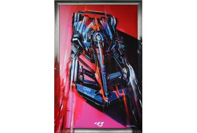 Matus Prochaczka, 14_Fernando Alonso at Virtual Track, Digital Artwork Print on Canvas & Acrylic, 68'' x 44.5''