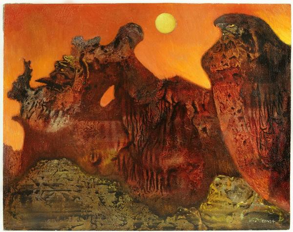 Max Ernst (1891-1976) Ohne titel (Sedona Landschaft) 1957, oil on masonite (estimate: $500,000-700,000) 