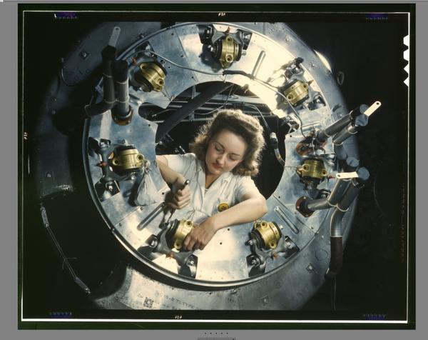 Historic Rosie the Riveters Credit: Alfred Palmer, historic “Rosie the Riveter” photographs, Library of Congress collection 